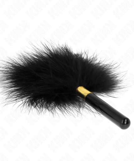 Pleasurements – Kink – Black Gold Metal Tickle Feathers 18 Cm