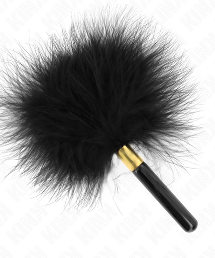 Pleasurements – Kink – Black Gold Metal Tickle Feathers 18 Cm