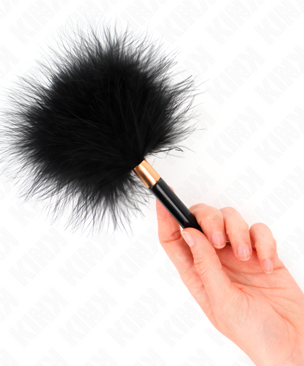 Pleasurements – Kink – Black Gold Metal Tickle Feathers 18 Cm