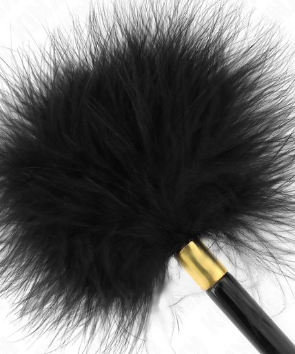 Pleasurements – Kink – Black Gold Metal Tickle Feathers 18 Cm