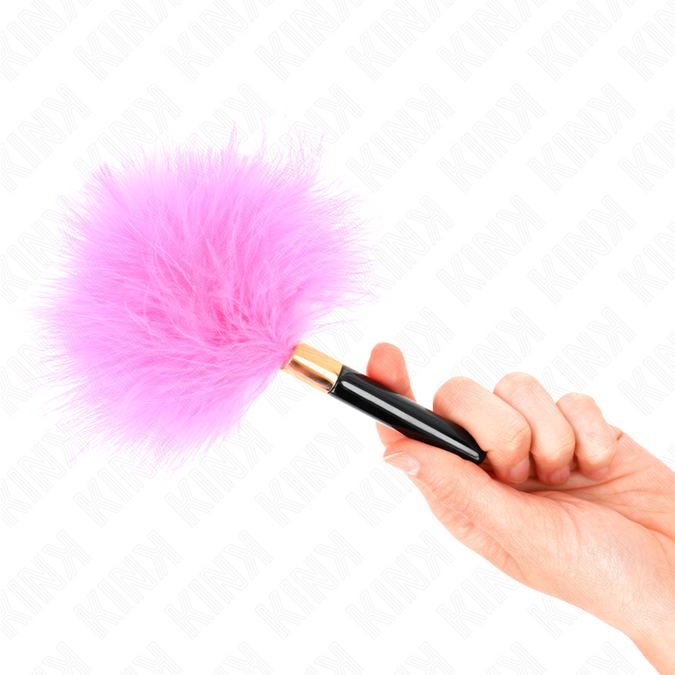 KINK - FUCHSIA GOUDEN METALEN KRIELEVEERTJES 18 CM