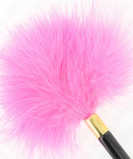 KINK - FUCHSIA GOLD METAL TICKLE FEATHERS 18 CM