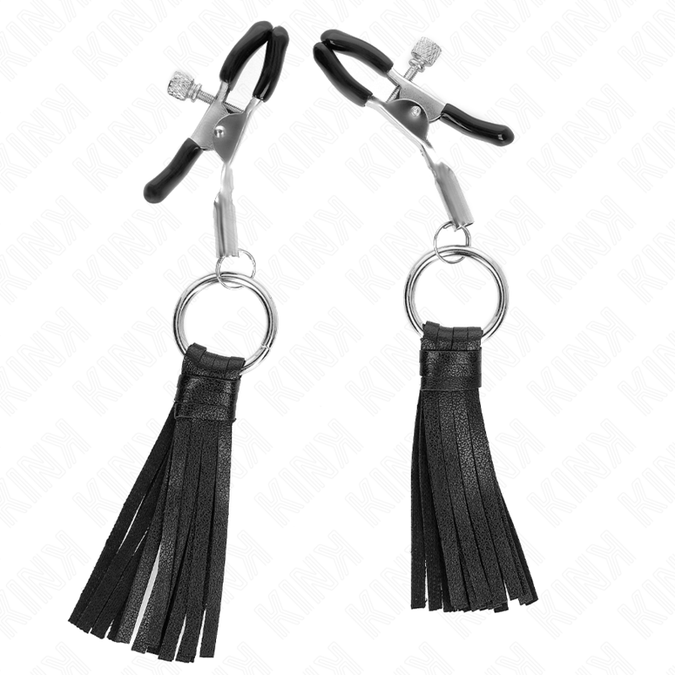 Kink – Leren Kwast Tepelklemmen 6 Cm