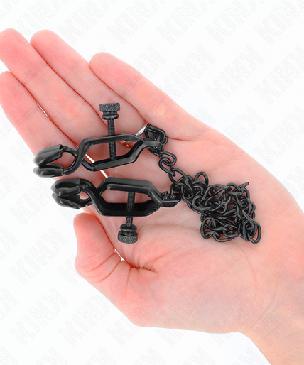 KINK - FLAT CHAIN NIPPLE CLAMPS BLACK 30 CM