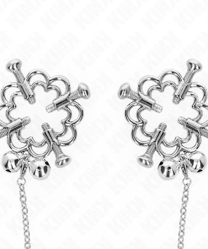 KINK - METAL FLOWER NIPPLE CLAMPS WITH CHAIN