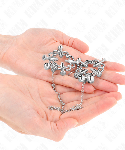 KINK - METAL FLOWER NIPPLE CLAMPS WITH CHAIN