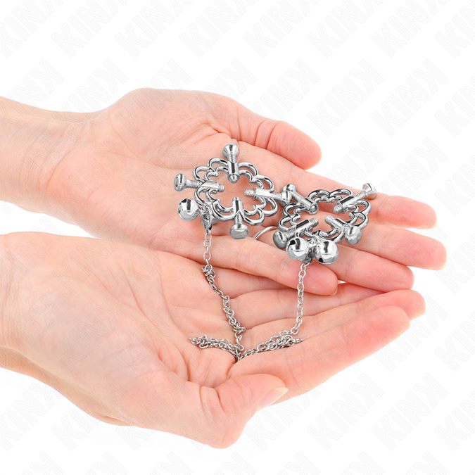 KINK - METALEN BLOEM TEPELKLEMMEN MET KETTING