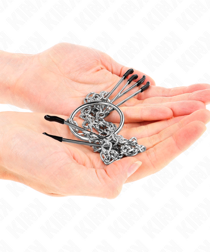 KINK - TRIPLE NIPPLE AND CLIT CLAMPS WITH CHAIN MODEL 1