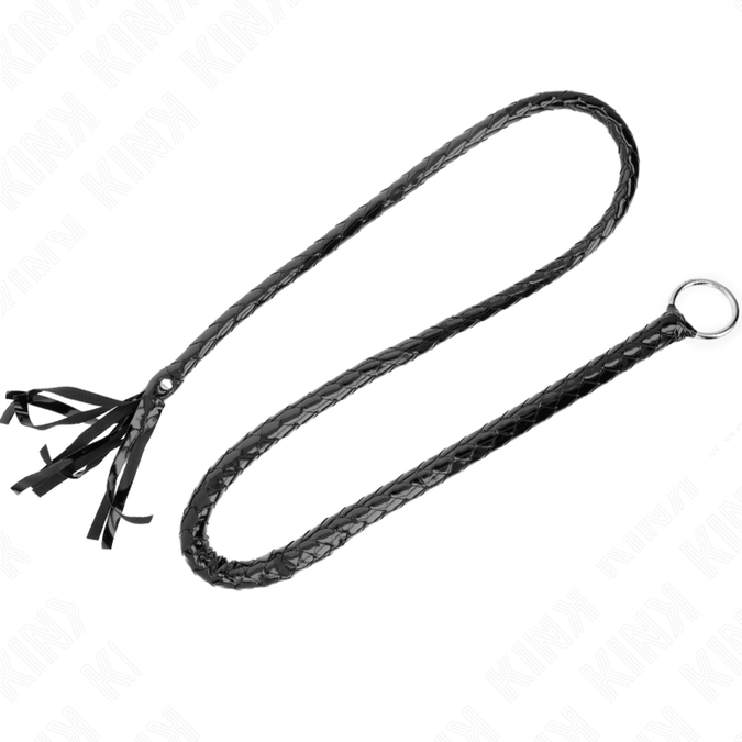 Kink – Lange glanzende pvc zweep 138 cm