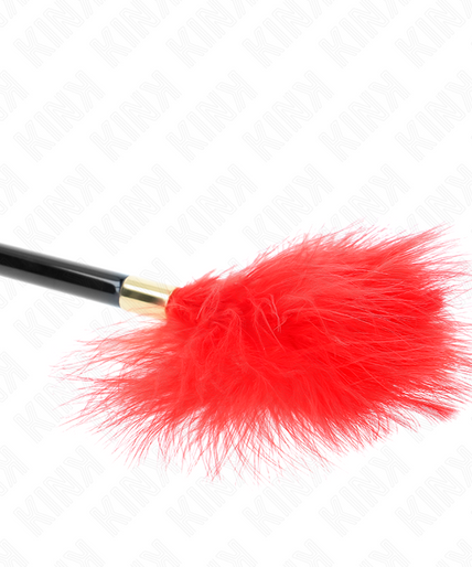Pleasurements – Kink – Red Gold Metal Tickle Feathers 18 Cm