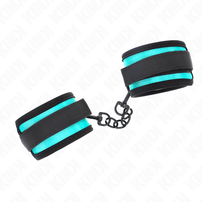 Kink – Hook And Loop Nylon Bind Wrist Restraints Black – Blue Adjustable 18 – 32 Cm X 5 Cm