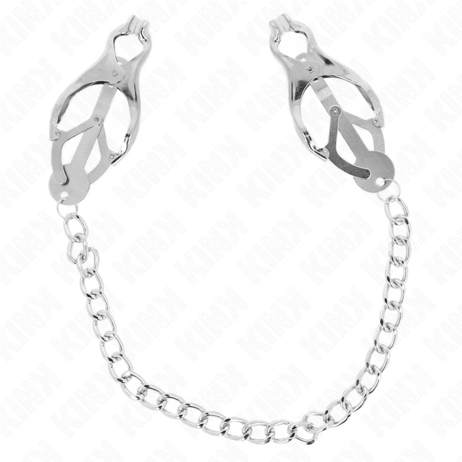 Kink – Japanse klaver tepelklemmen met ketting zilver 30 cm