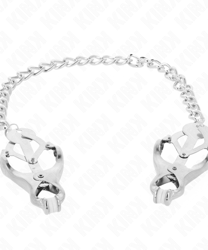 KINK - JAPANESE CLOVER NIPPLE CLAMPS WITH CHAIN SILVER 30 CM