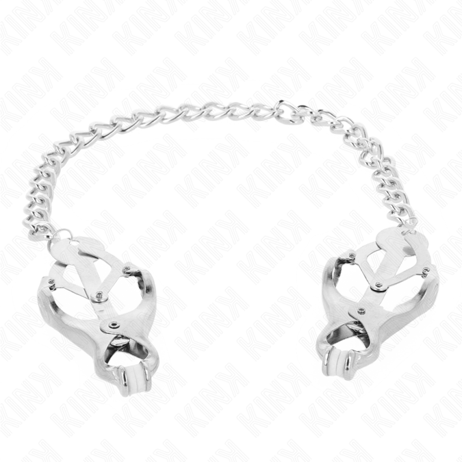 Kink – Japanse klaver tepelklemmen met ketting zilver 30 cm