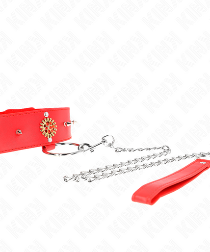 KINK - RED DIAMOND NECKLACE WITH BELT 65 CM AJDUSTABLE 35-51 CM X 7 CM