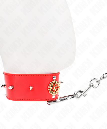KINK - RED DIAMOND NECKLACE WITH BELT 65 CM AJDUSTABLE 35-51 CM X 7 CM