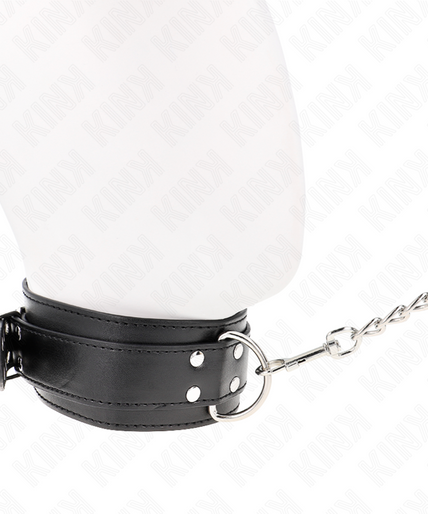 KINK - NECKLACE WITH STRAP 65 CM SILVER BUCKLES ADJUSTABLE 33-46 CM X 5.5 CM