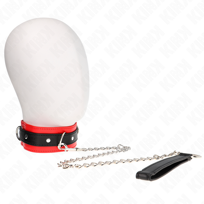 KINK - HALSBAND MET RIEM 65 CM MODEL 3 ROOD 53 X 5 CM