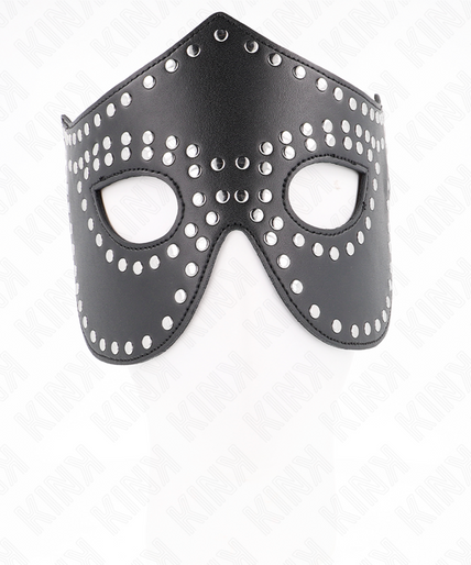 KINK - LEATHERETTE MASK WITH RIVETS MODEL 2 30 x 12 CM