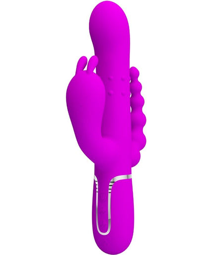 PRETTY LOVE - CAMMY DRIEVOUDIGE VIBRATOR MULTIFUNCTIONEEL 4 IN 1 ROZE