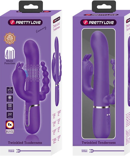 PRETTY LOVE - CAMMY DRIEVOUDIGE VIBRATOR MULTIFUNCTIONEEL 4 IN 1 PAARS