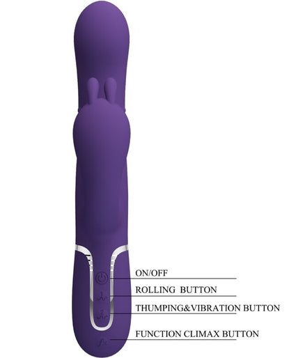PRETTY LOVE - CAMMY DRIEVOUDIGE VIBRATOR MULTIFUNCTIONEEL 4 IN 1 PAARS