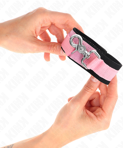 KINK - ADJUSTABLE NEOPRENE WRIST RESTRAINTS PINK ADJUSTABLE 22-34 CM