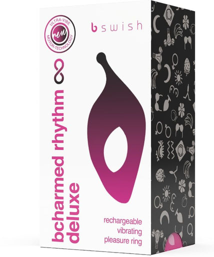 B SWISH - BCHARMED RHYTHM INFINITE DELUXE PENIS RING 15 VIBRATIONS BLACK
