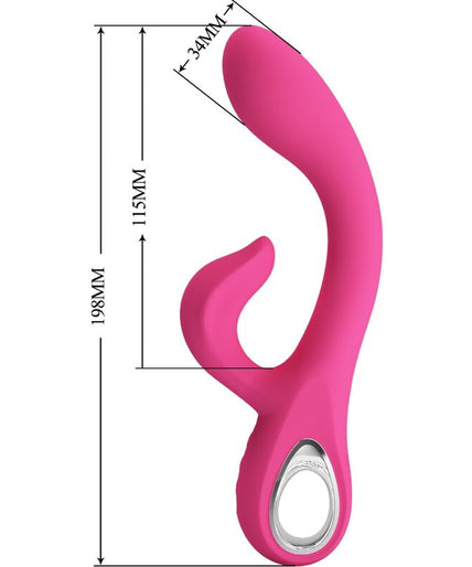 PRETTY LOVE - FRITZ RABBIT VIBRATOR 12 VIBRATIONS PINK
