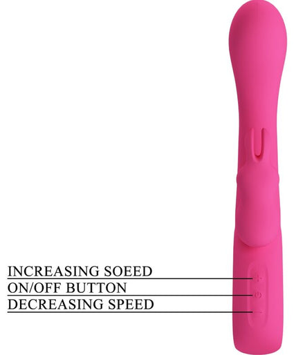 PRETTY LOVE - NOVAK RABBIT VIBRATOR 12 VIBRATIONS PINK