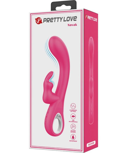 PRETTY LOVE - NOVAK RABBIT VIBRATOR 12 VIBRATIONS PINK