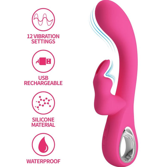 PRETTY LOVE - NOVAK KONIJN VIBRATOR 12 TRILLINGEN ROZE