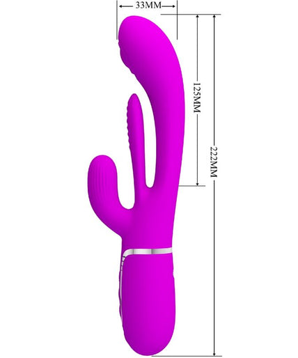 PRETTY LOVE - SHANIA TRIPLE RABBIT VIBRATOR MULTIFUNCTION PINK