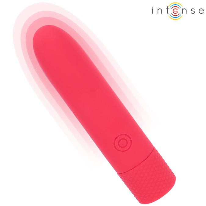 Intense – Symone USB-oplaadbare trillende bullet met 8 vibraties Rood 10 x 2,2 cm