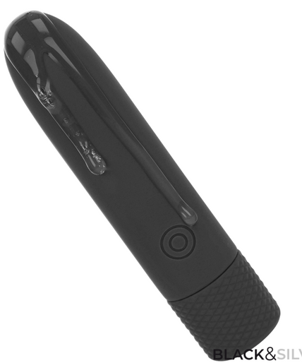 Zwart & Zilver – Geri USB Oplaadbare Vibrerende Kogel met 8 Vibraties Zwart 10 x 2,2 cm