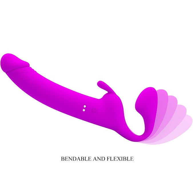 Pretty Love – Zanini Strapless Strap-On 10 Vibrationen Lila