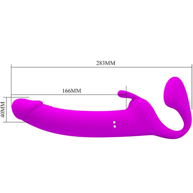 Pretty Love – Zanini Strapless Strap-On 10 Vibrationen Lila
