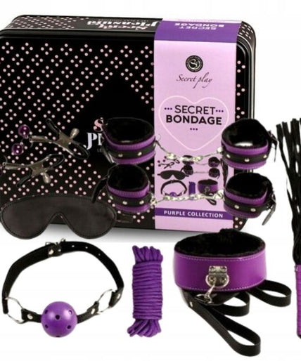 SECRETPLAY - BDSM SET 8PCS PURBLE /BLACK
