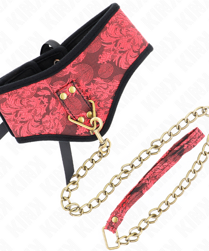 KINK - SCANDAL MODEL NECKLACE WITH LACE STRAP 75 CM 44 X 10 CM