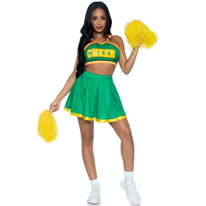 Leg Avenue – Cheerleaderkostuum Groen S/m