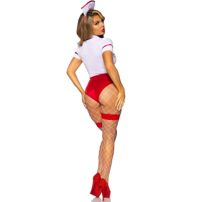 Leg Avenue – Sexy Krankenschwester Kostüm Rot/Weiß S