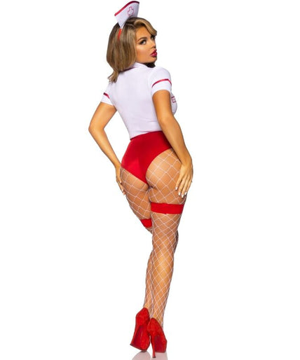 LEG AVENUE - SEXY NURSE COSTUME RED/WHITE M