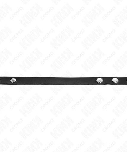 KINK - LEATHER PENIS RING WITH PRESSURE CLOSURE 21.5 X 1.5 CM