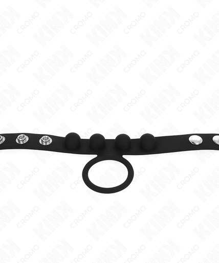 KINK - LEATHER PENIS RING 3.5 CM WITH PRESSURE CLOSURE 23 X 2 CM