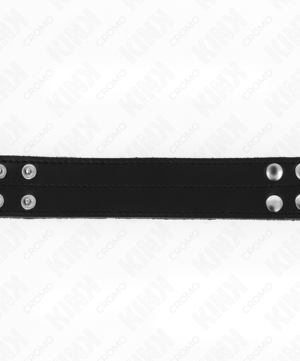 KINK - LEATHER PENIS RING WITH PRESSURE CLOSURE 18.5 X 3.3 CM