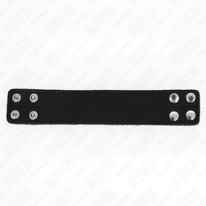 Kink – Leren Penisring met Druksluiting 18,5 x 3,3 cm
