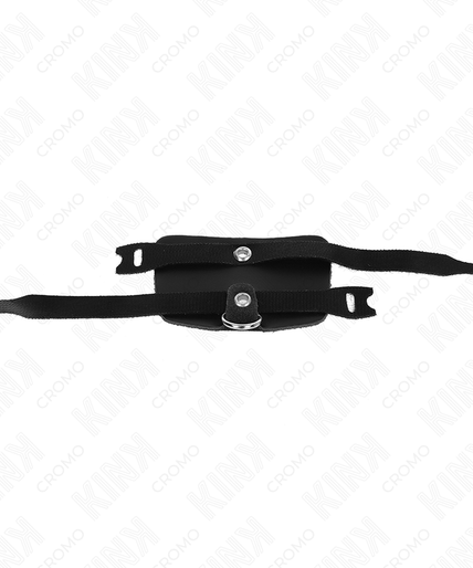 KINK - LEATHER PENIS RING WITH ADJUSTABLE HOOK CLOSURE