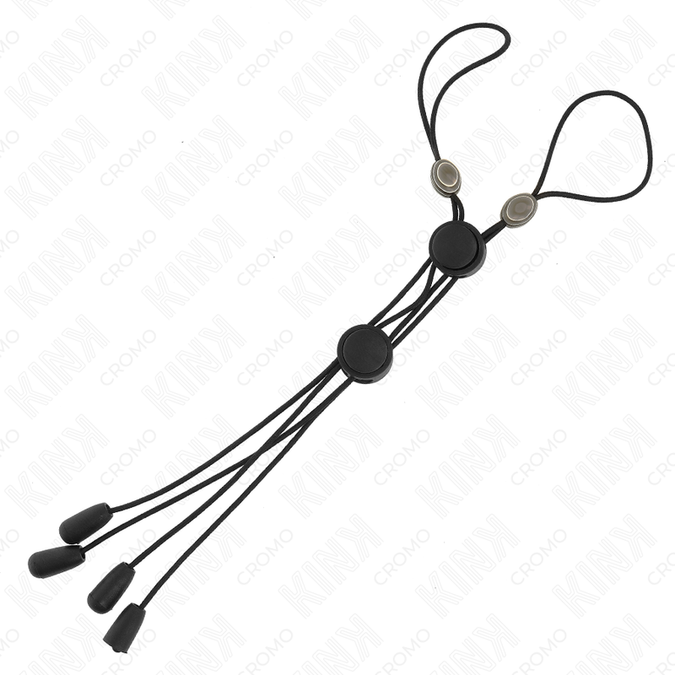 Kink – Black Detail Nipple Clamps With Black Elastic