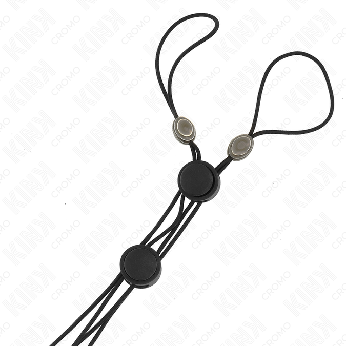 Kink – Black Detail Nipple Clamps With Black Elastic