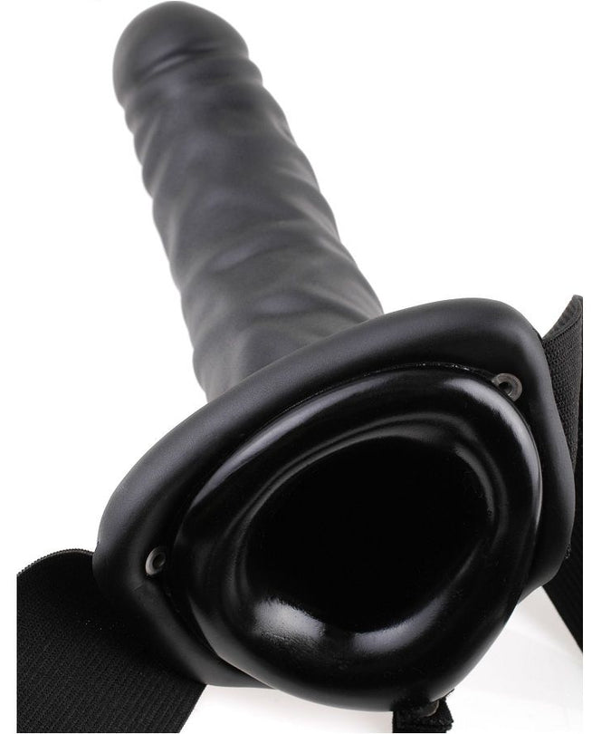 FETISH FANTASY SERIES - 19 CM HOLLOW STRAP-ON BLACK